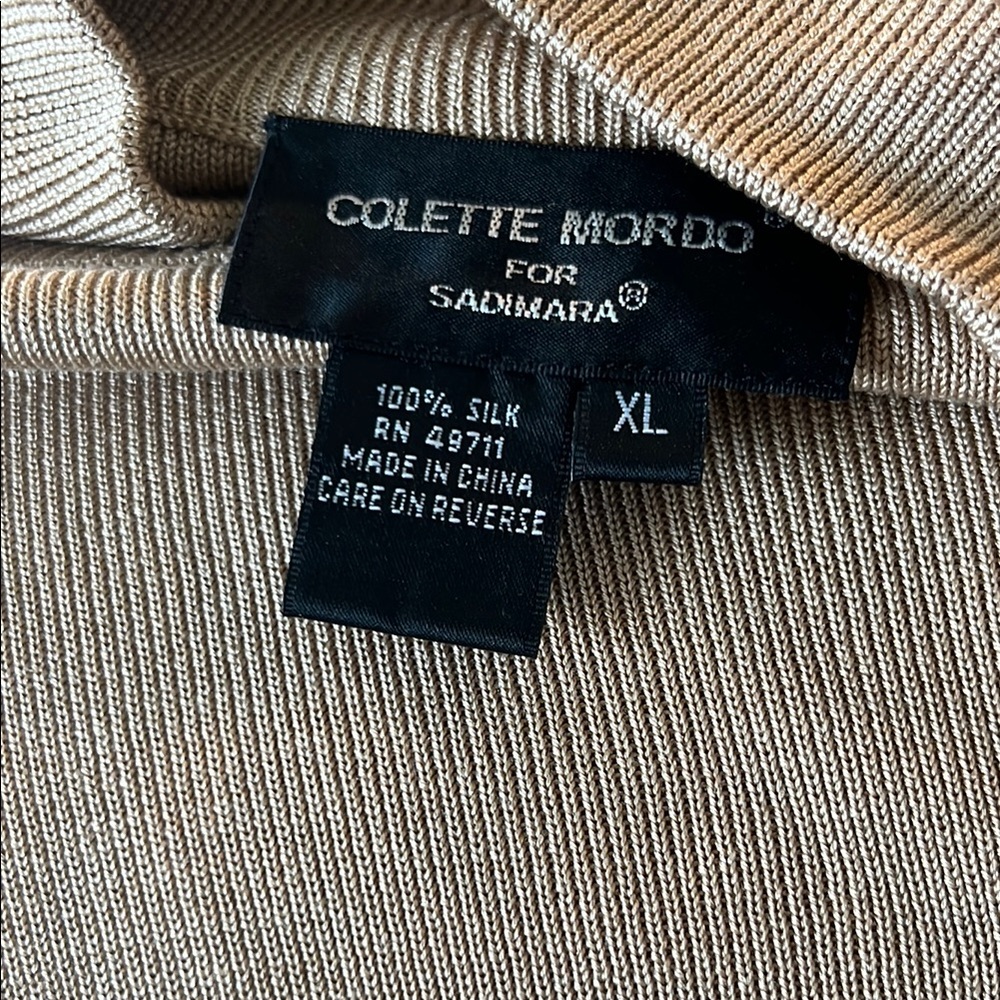 Women's Tan Silk Sweater